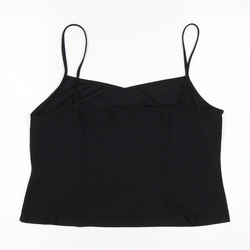 Dorothy Perkins Womens Black  Polyester Basic Blouse Size 16 V-Neck