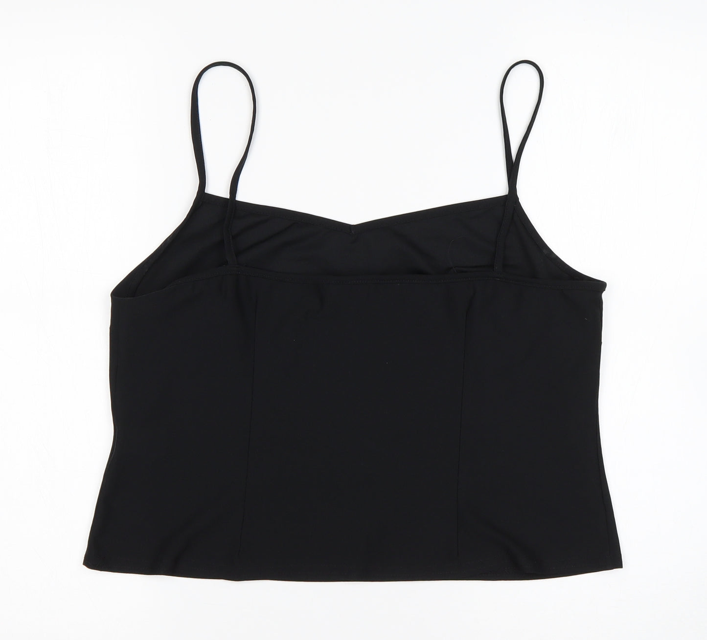 Dorothy Perkins Womens Black  Polyester Basic Blouse Size 16 V-Neck