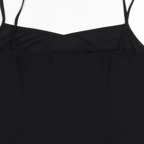Dorothy Perkins Womens Black  Polyester Basic Blouse Size 16 V-Neck