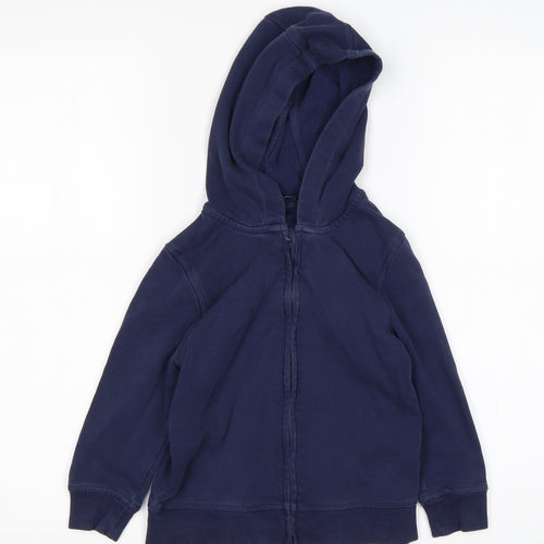 George Boys Blue  Cotton Full Zip Hoodie Size 3-4 Years