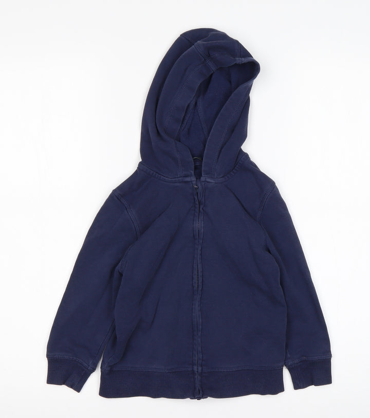 George Boys Blue  Cotton Full Zip Hoodie Size 3-4 Years