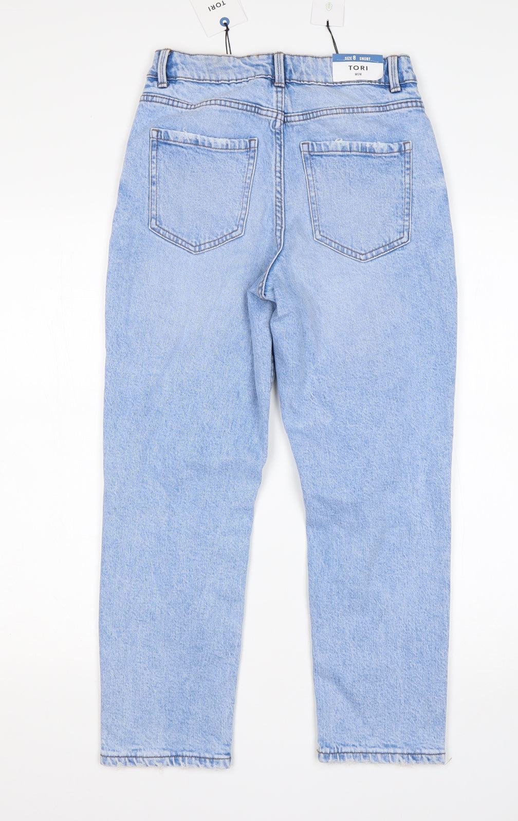 New Look Womens Blue  Cotton Mom Jeans Size 8 L25 in Regular