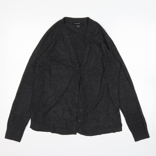 Atmosphere Womens Grey V-Neck  Acrylic Cardigan Jumper Size 12