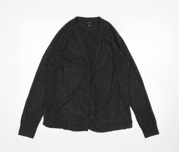 Atmosphere Womens Grey V-Neck  Acrylic Cardigan Jumper Size 12