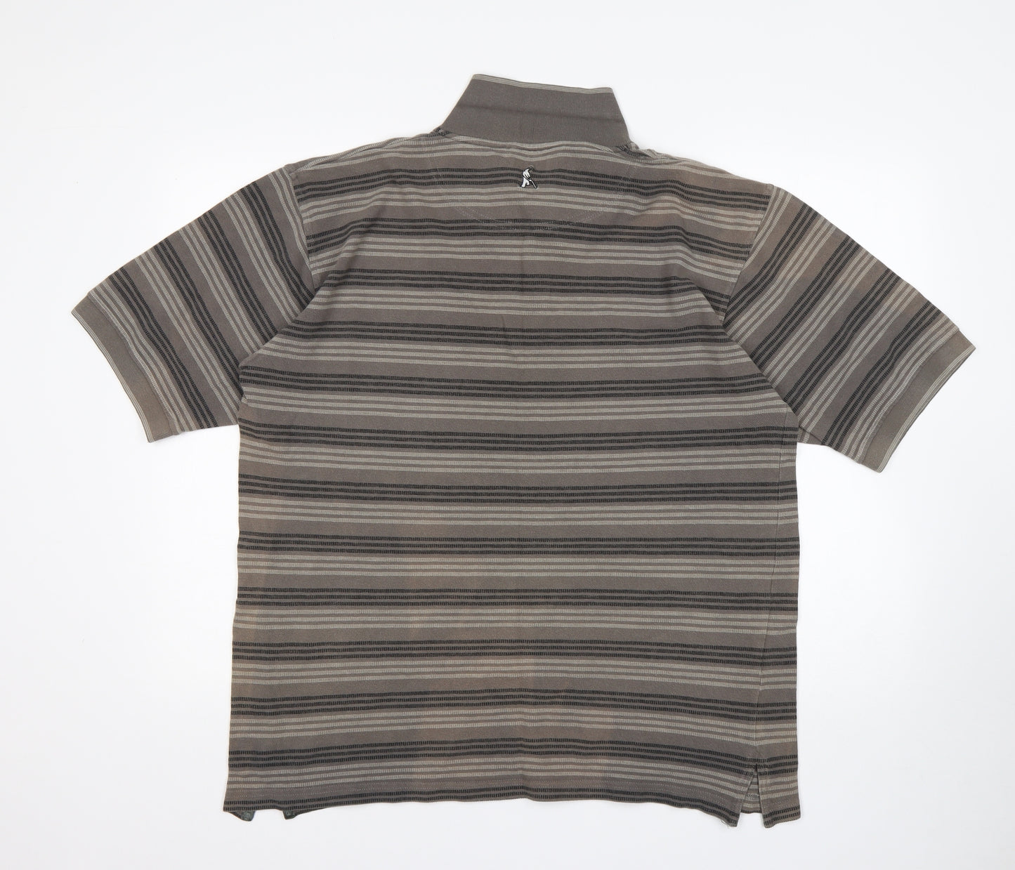 Ping Mens Multicoloured Striped Cotton  Polo Size XL Roll Neck