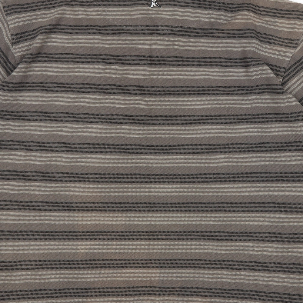 Ping Mens Multicoloured Striped Cotton  Polo Size XL Roll Neck