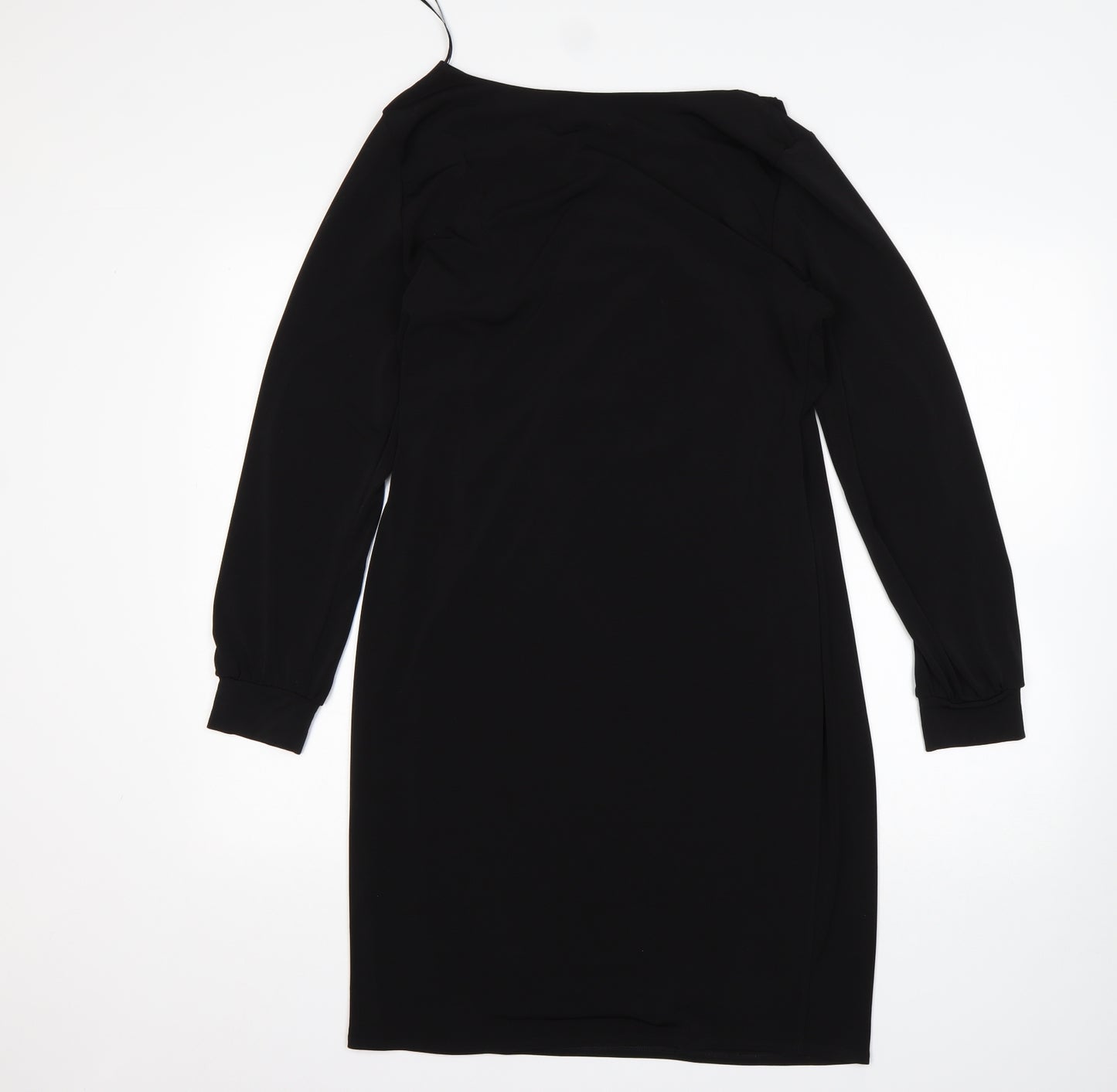 Wallis Womens Black  Polyester Sheath  Size 12  V-Neck