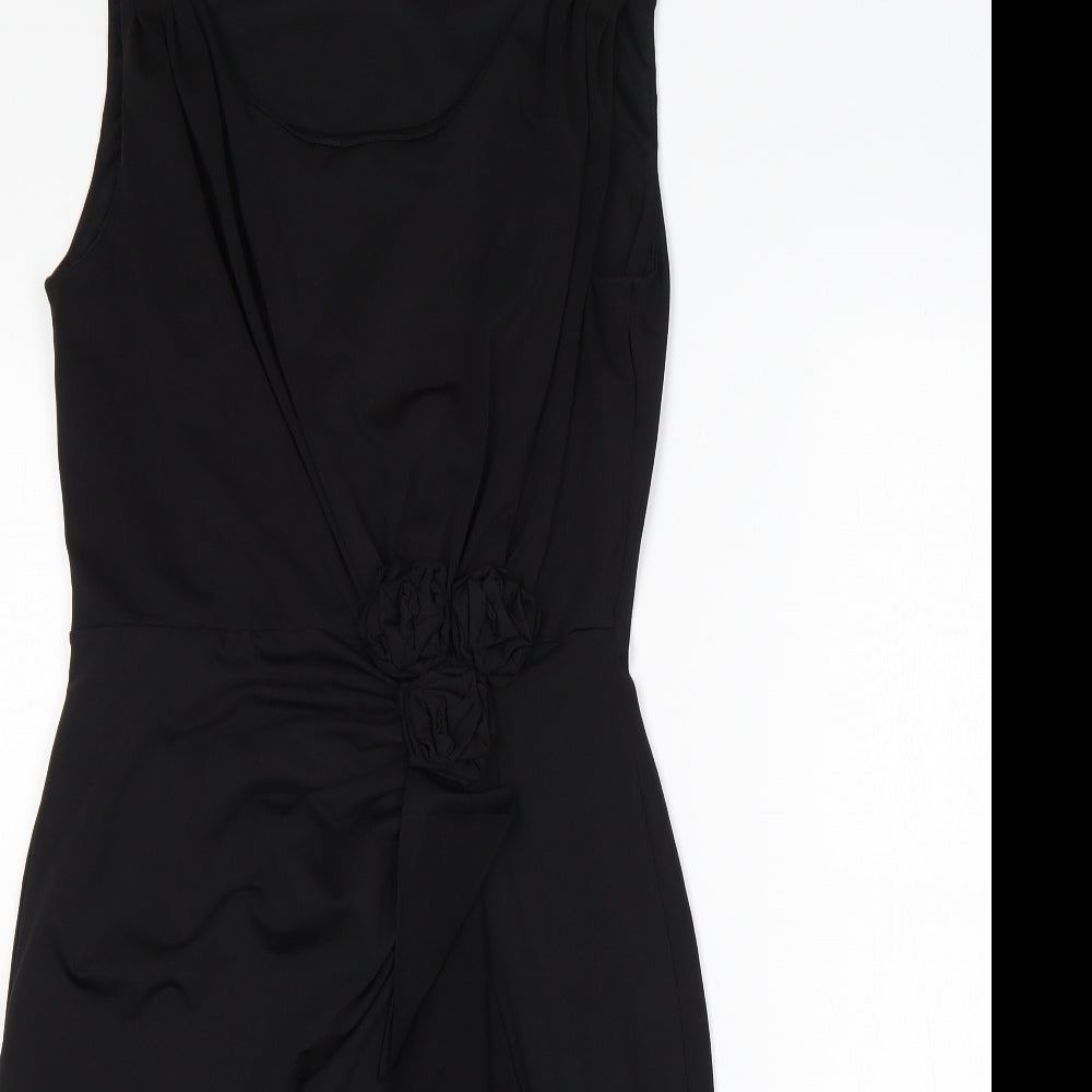 Debut Womens Black  Polyester Pencil Dress  Size 10  Round Neck