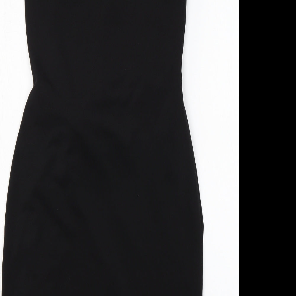 Debut Womens Black  Polyester Pencil Dress  Size 10  Round Neck