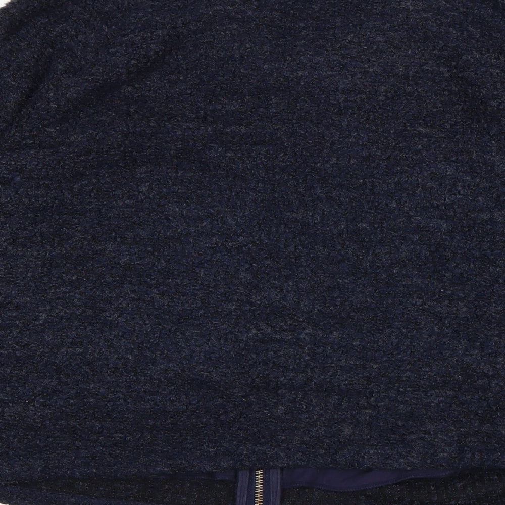 NEXT Womens Blue Round Neck  Polyester Full Zip Jumper Size 18