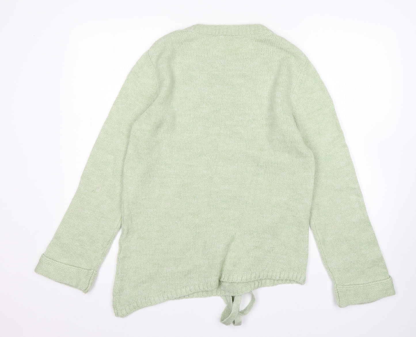 George Womens Green Round Neck  Acrylic Pullover Jumper Size 12