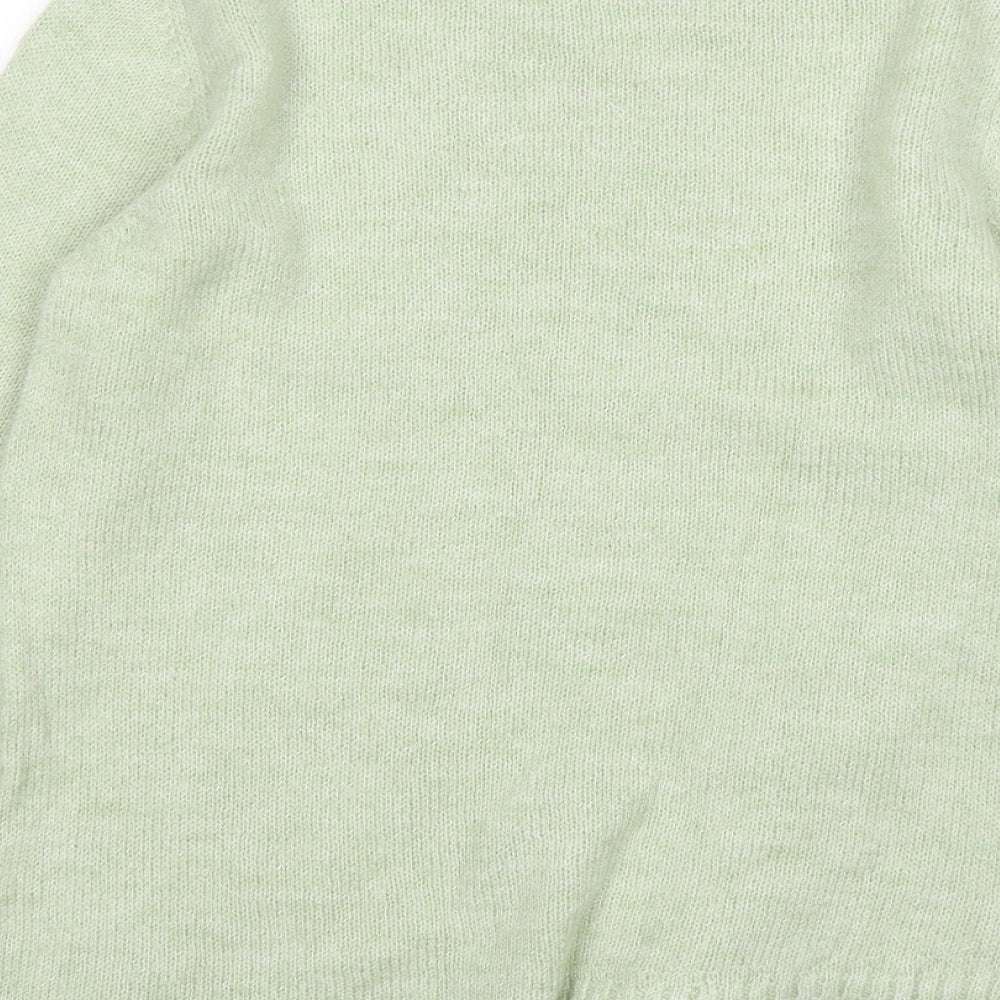 George Womens Green Round Neck  Acrylic Pullover Jumper Size 12