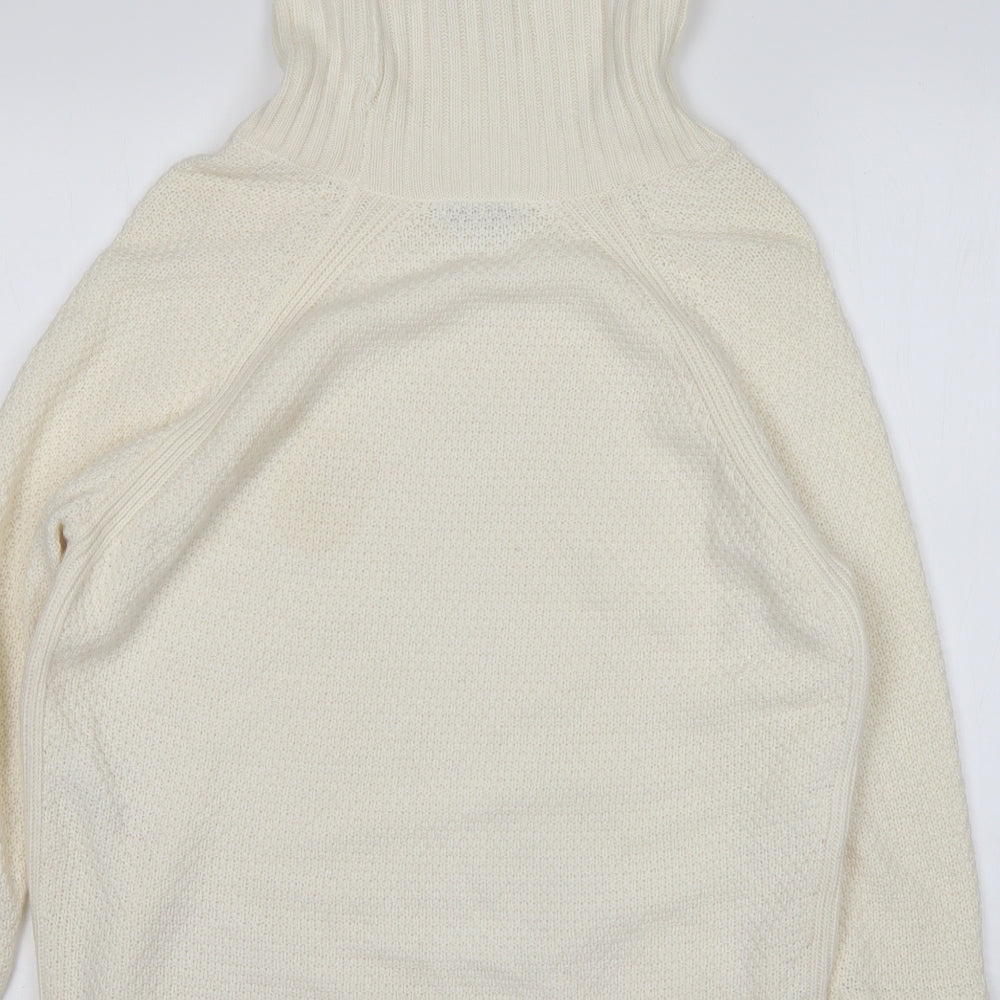 Jasper Conran Womens Beige Roll Neck  Viscose Pullover Jumper Size 12