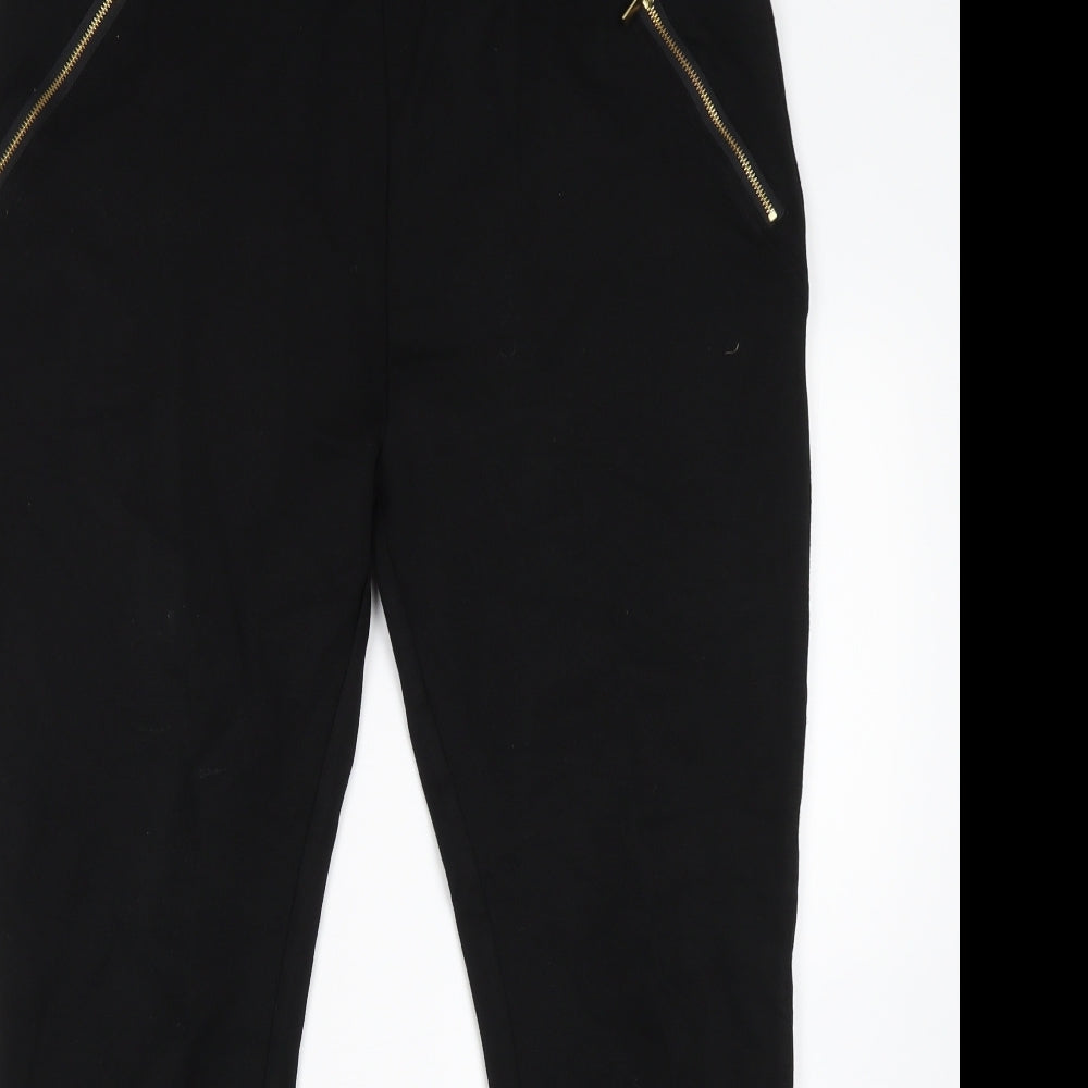 New Look Womens Black  Viscose Capri Leggings Size 16 L27 in