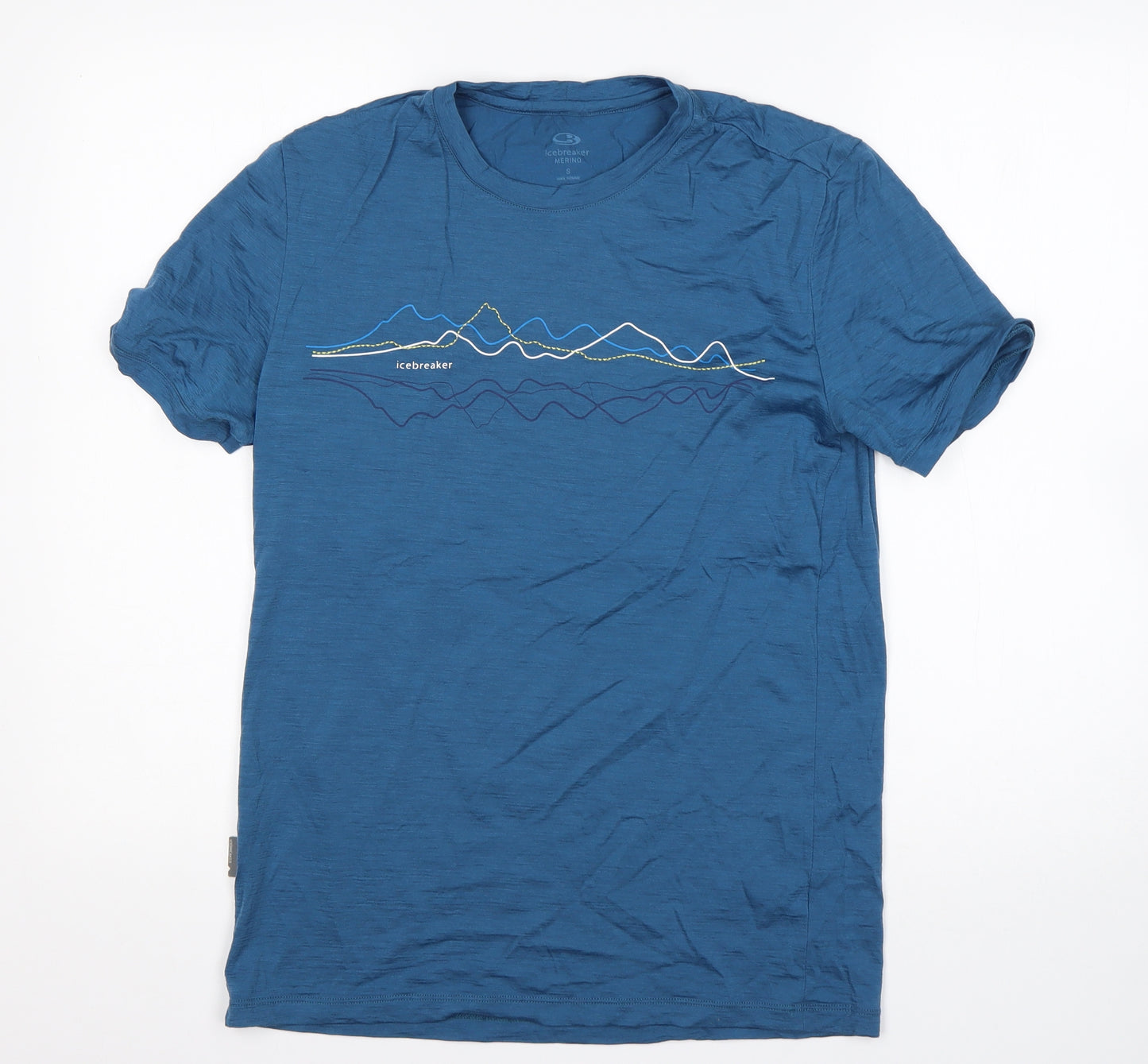 Icebreaker Mens Blue   Basic T-Shirt Size S Round Neck
