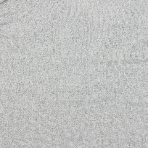 SheIn Womens Grey V-Neck  Acrylic Pullover Jumper Size L