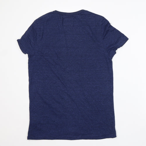 Burton Mens Blue  Polyester  T-Shirt Size S Round Neck