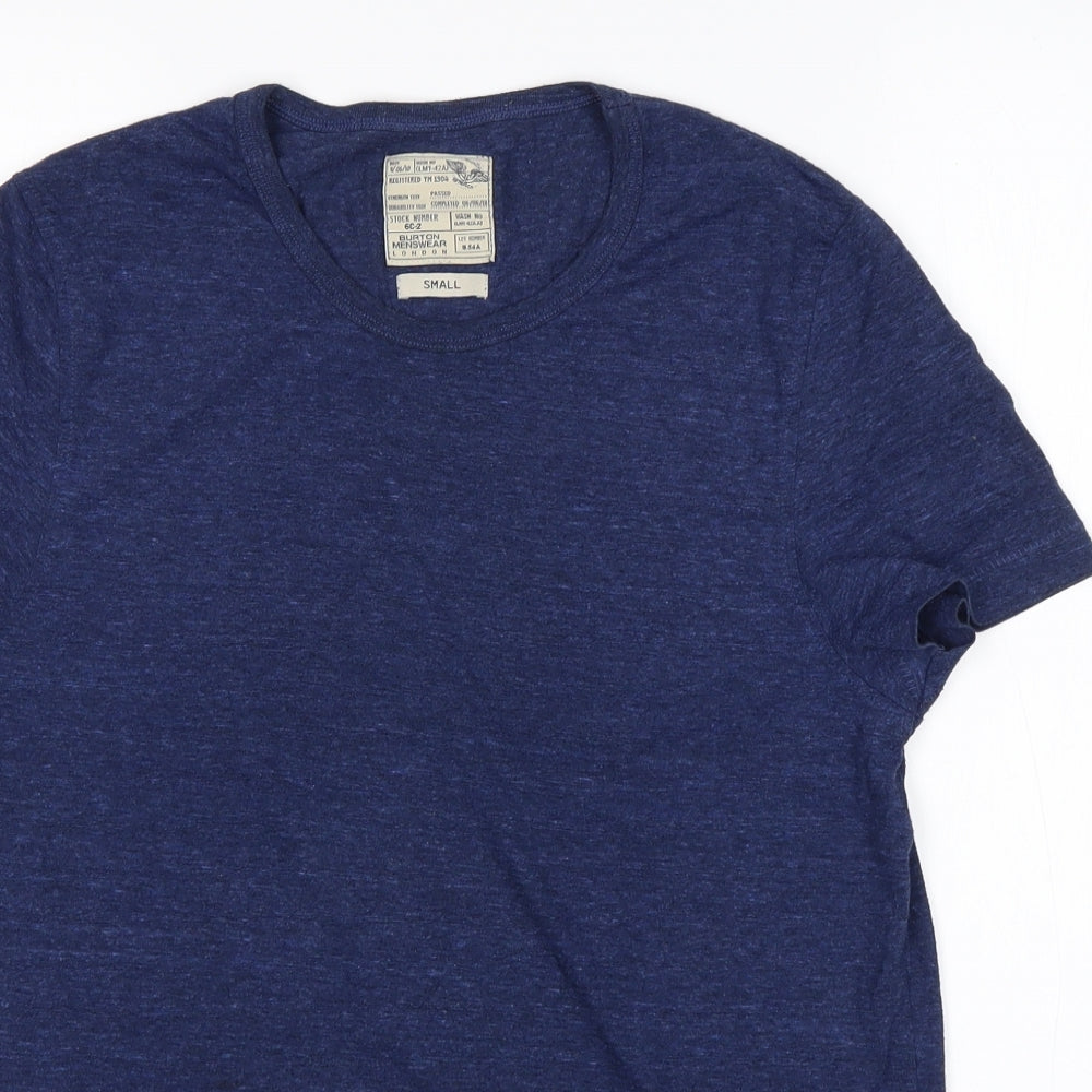 Burton Mens Blue  Polyester  T-Shirt Size S Round Neck