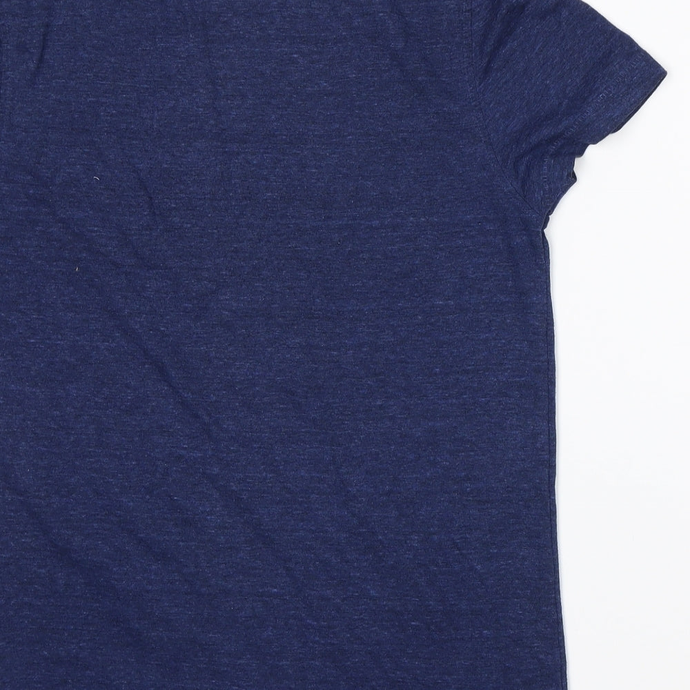Burton Mens Blue  Polyester  T-Shirt Size S Round Neck