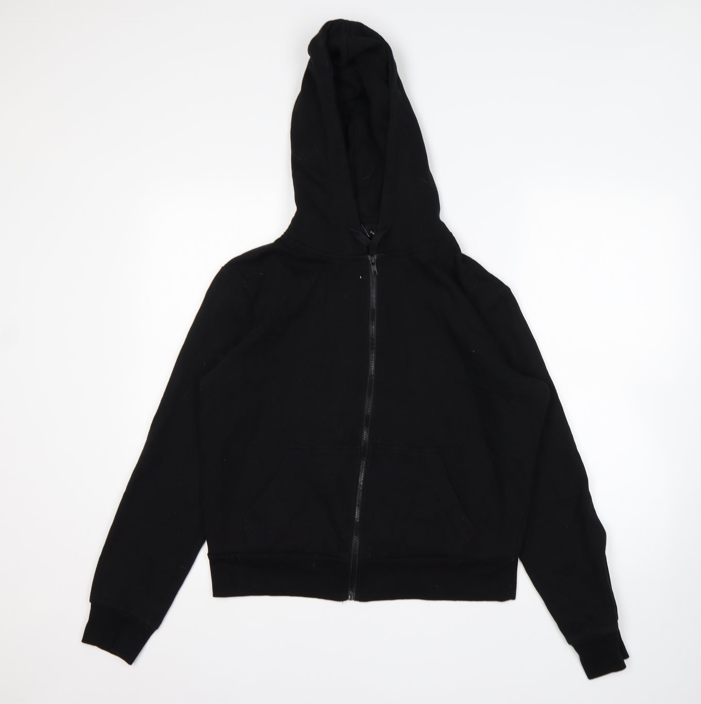 New Look Womens Black  Cotton Full Zip Hoodie Size 12