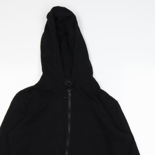 New Look Womens Black  Cotton Full Zip Hoodie Size 12