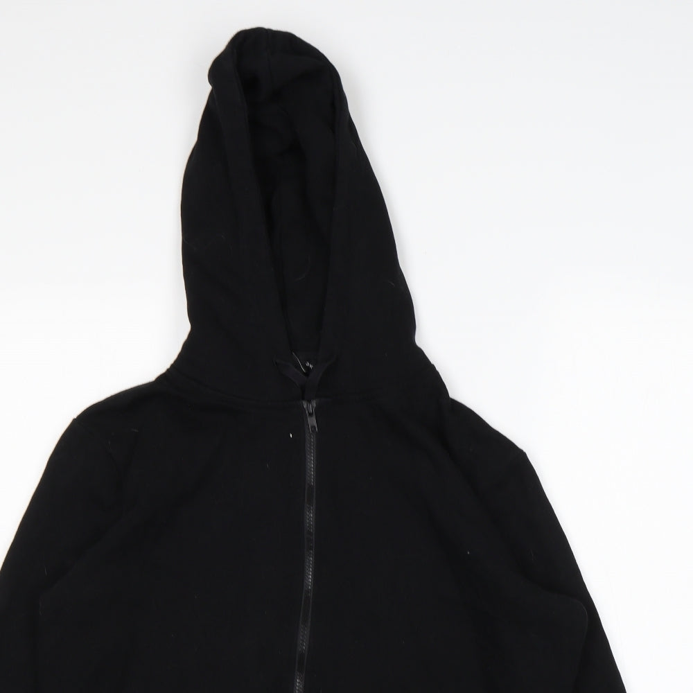 New Look Womens Black  Cotton Full Zip Hoodie Size 12