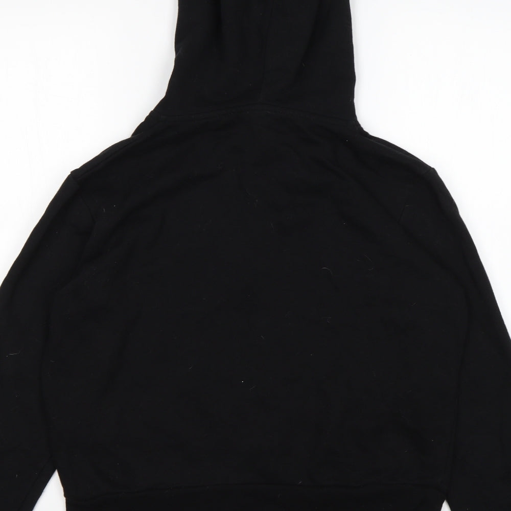 New Look Womens Black  Cotton Full Zip Hoodie Size 12