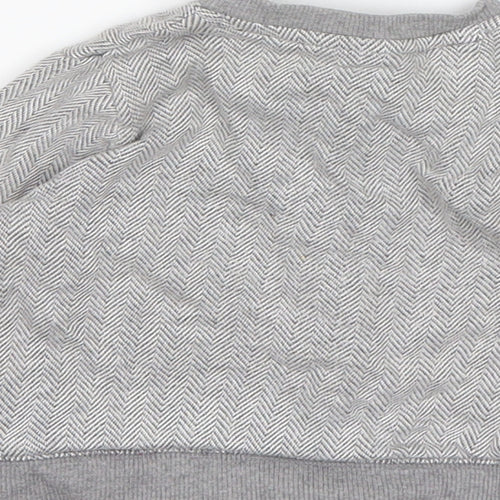 F&F Boys Grey Herringbone  Jacket Coatigan Size 3-6 Months