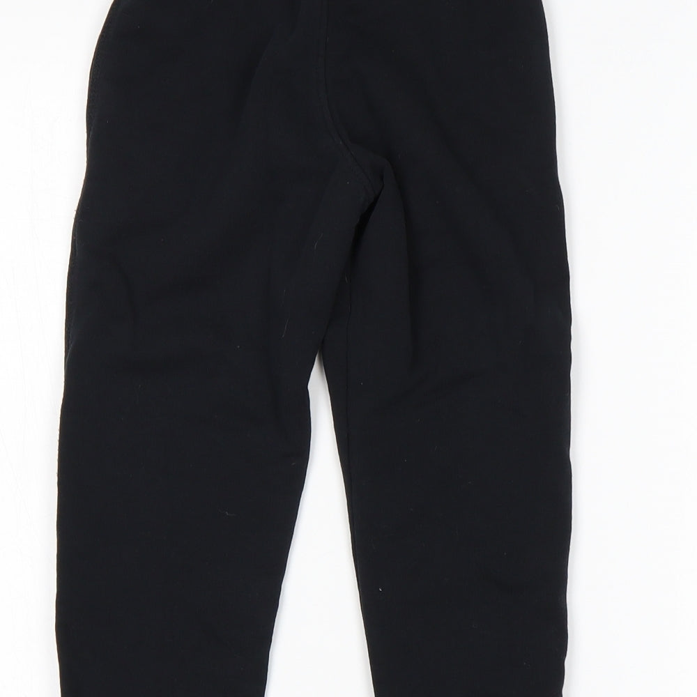 M&S Boys Black  Cotton Sweatpants Trousers Size 3-4 Years  Regular