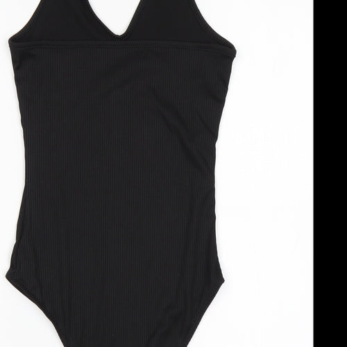 SheIn Womens Black  Elastane Bodysuit One-Piece Size XS