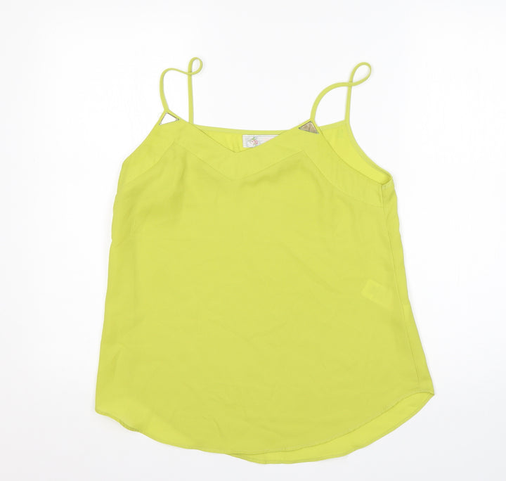 cameo rose Womens Green  Polyester Basic Blouse Size 10 V-Neck
