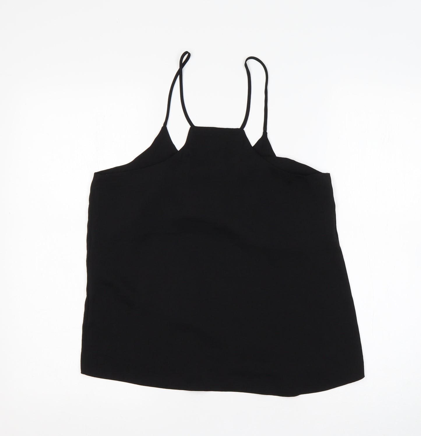 H&M Womens Black  Polyester Basic Tank Size 8 Off the Shoulder
