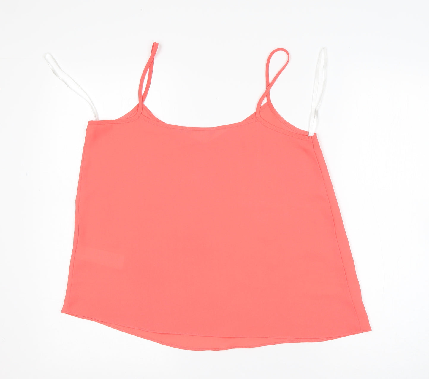 New Look Womens Pink  Polyester Basic Tank Size 10 V-Neck
