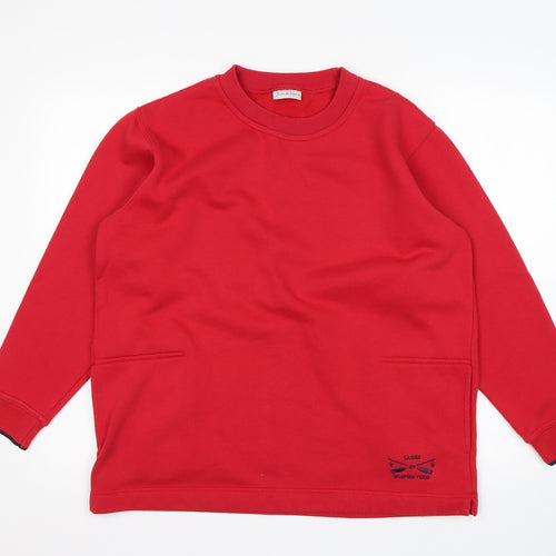 JOIE DE VIURE Womens Red  Polyester Pullover Sweatshirt Size 10