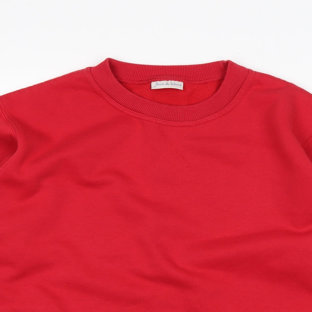 JOIE DE VIURE Womens Red  Polyester Pullover Sweatshirt Size 10