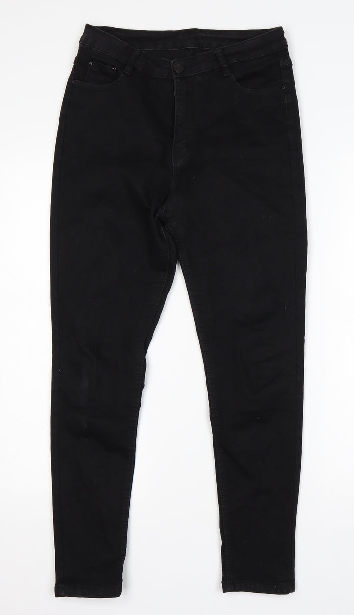 Shein Womens Black Cotton Skinny Jeans Size M L26 in Regular