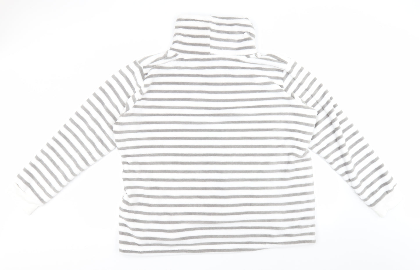 Pretty Secrets Womens White Striped Polyester Top Pyjama Top Size 20