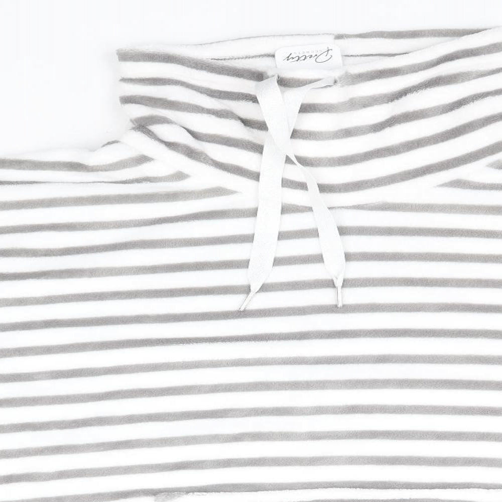 Pretty Secrets Womens White Striped Polyester Top Pyjama Top Size 20