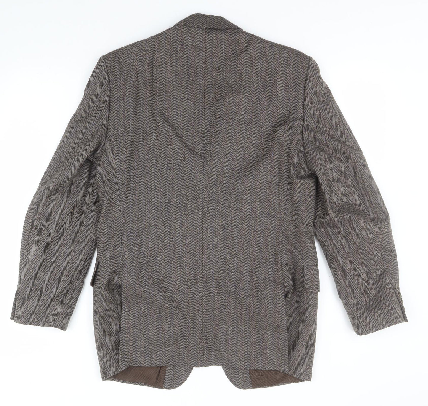 Magee Mens Brown Herringbone  Jacket Blazer Size 40