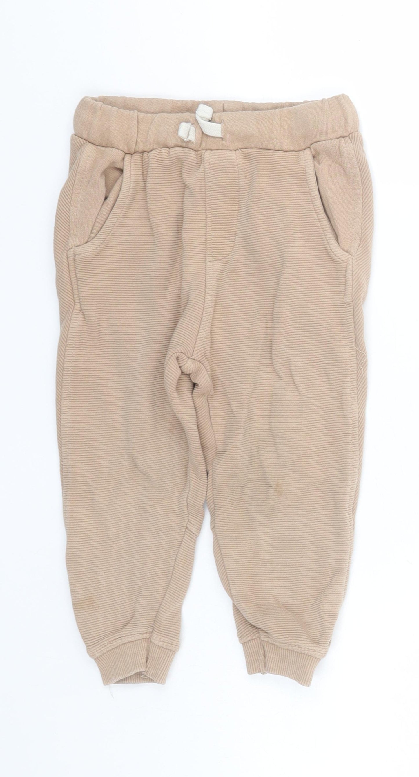 Zara Boys Beige   Sweatpants Trousers Size 2-3 Years  Regular