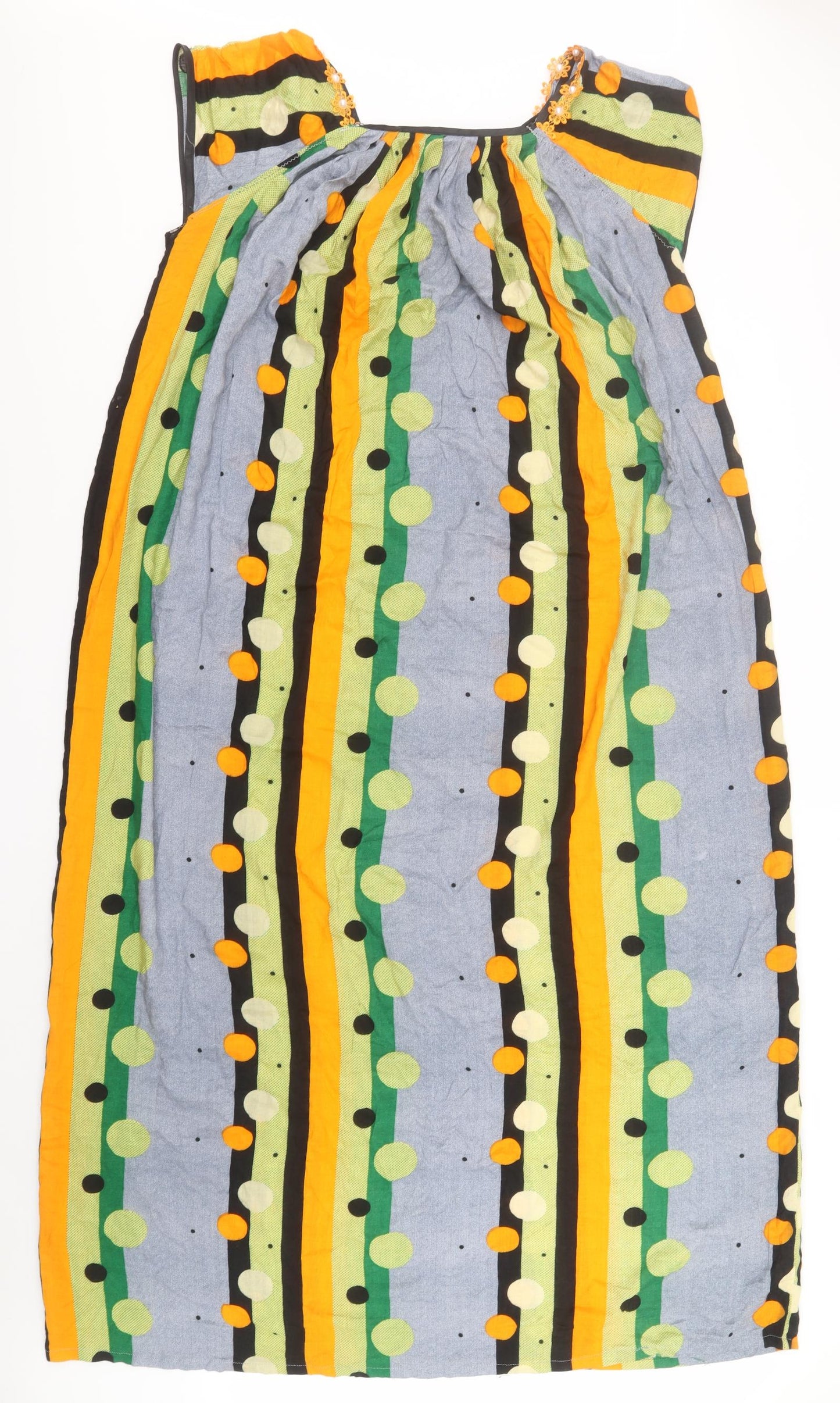 Preworn Womens Multicoloured Striped  A-Line    Boat Neck