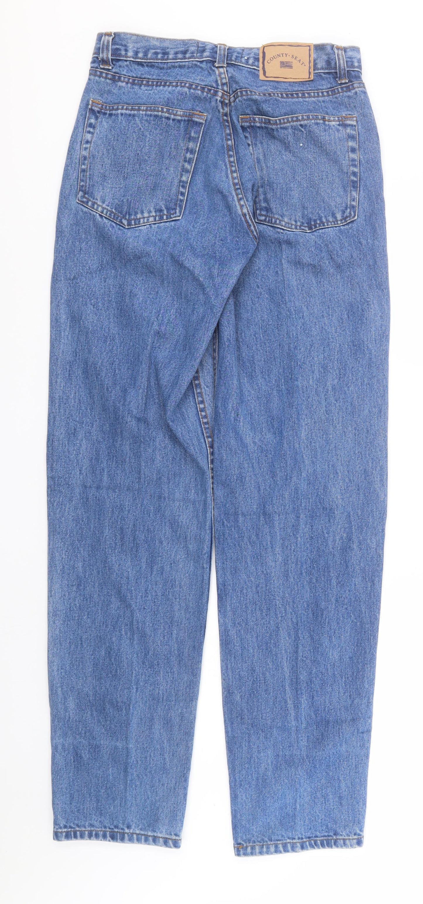 County Seat Mens Blue  Cotton Straight Jeans Size 32 L35 in Regular