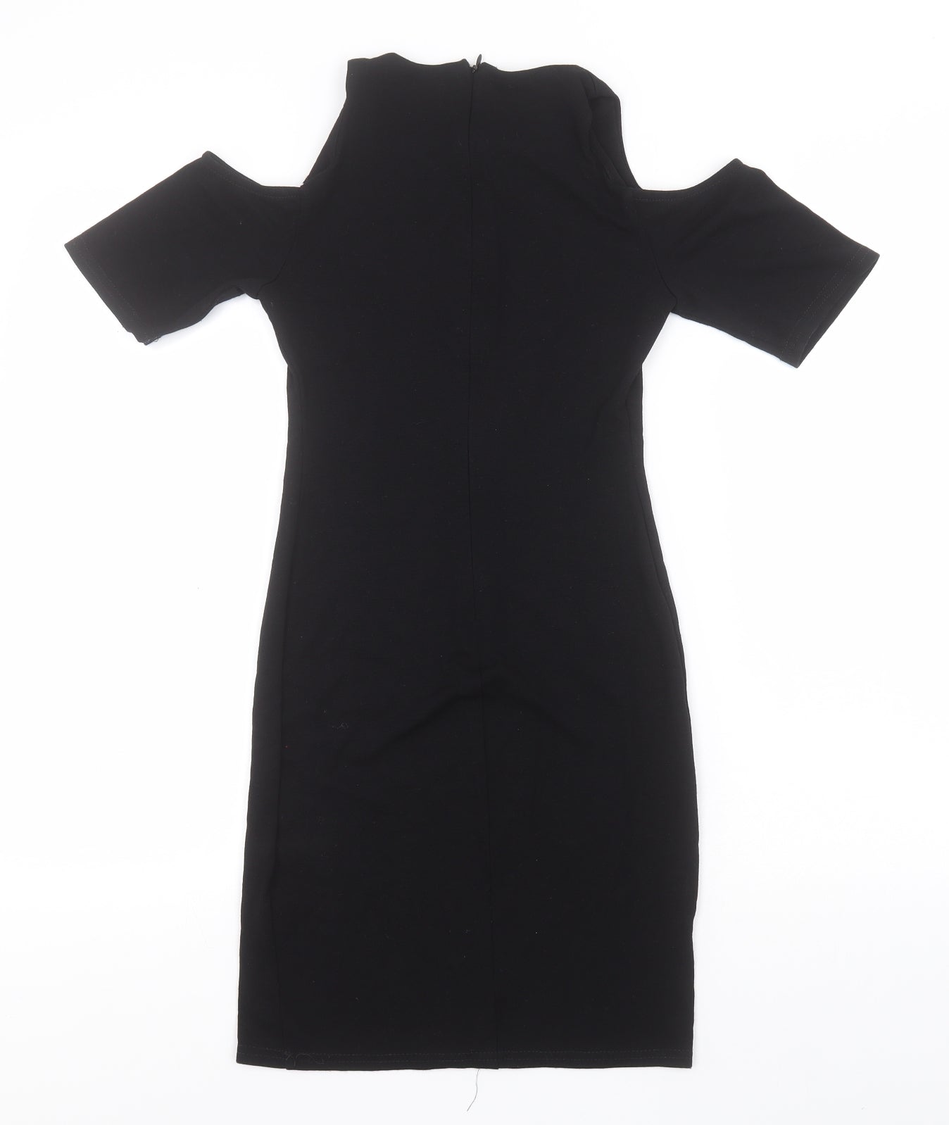 New Look Womens Black  Viscose Pencil Dress  Size 8  Round Neck