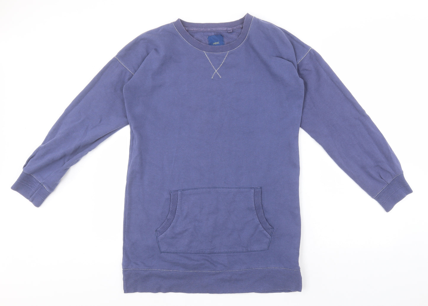 NEXT Womens Blue Round Neck  Cotton Pullover Jumper Size 6
