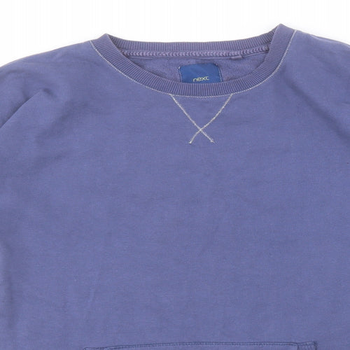 NEXT Womens Blue Round Neck  Cotton Pullover Jumper Size 6