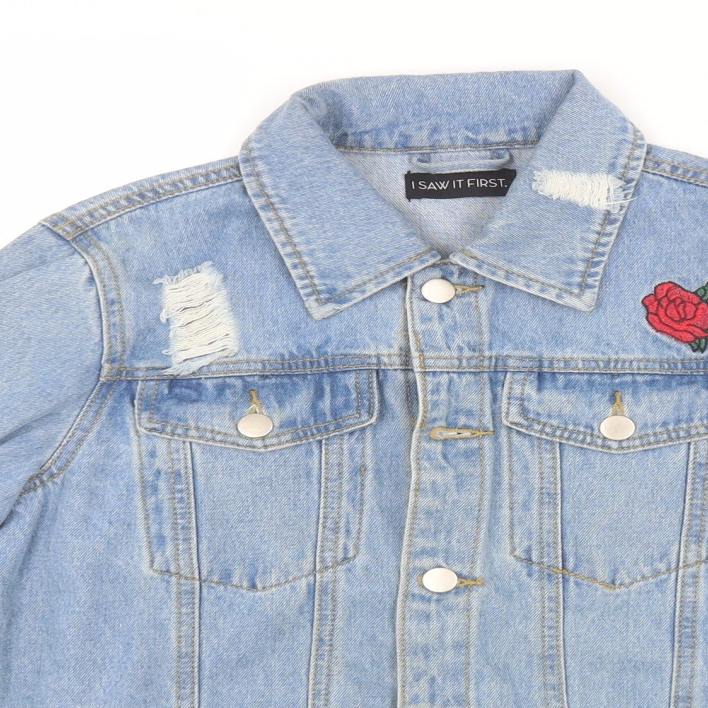 I SAW IT FIRST Womens Blue   Jacket  Size 8