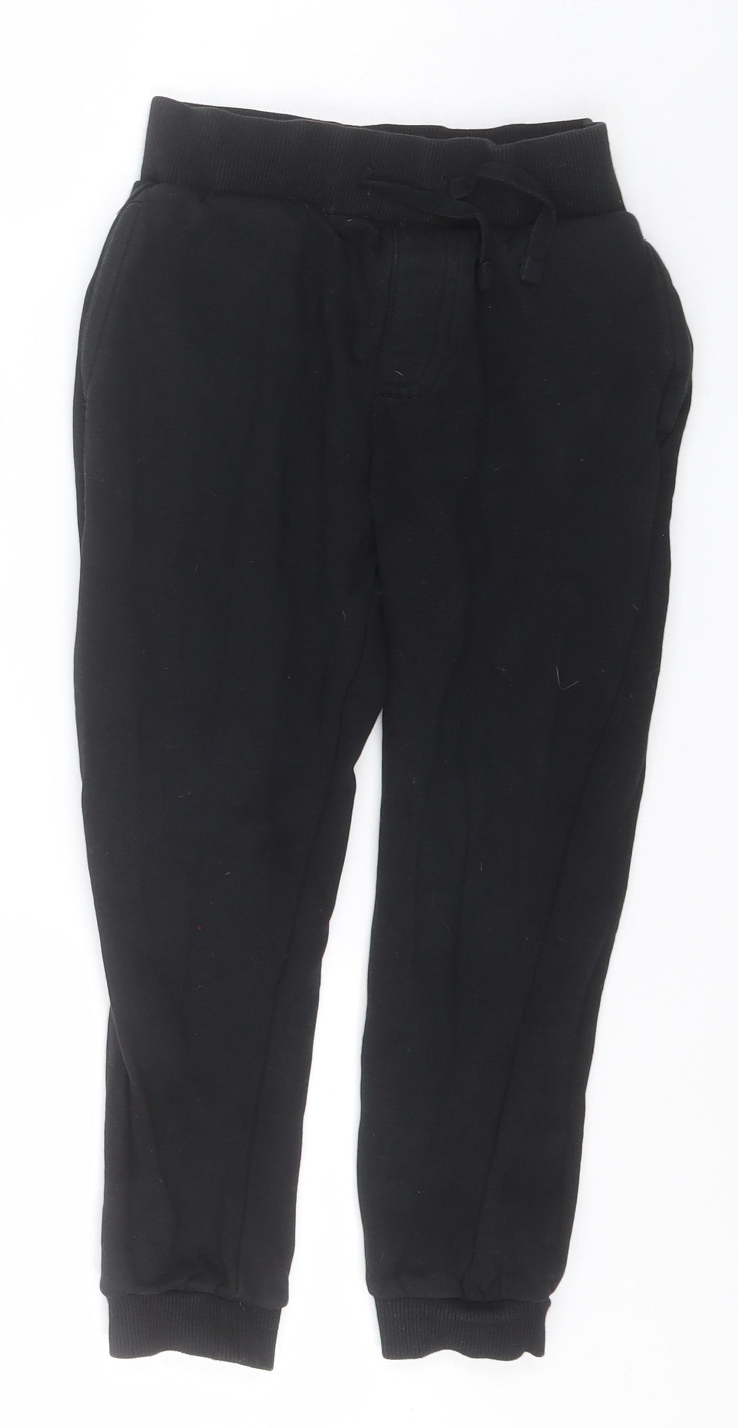 George Boys Black  Cotton Sweatpants Trousers Size 6-7 Years  Regular  - School