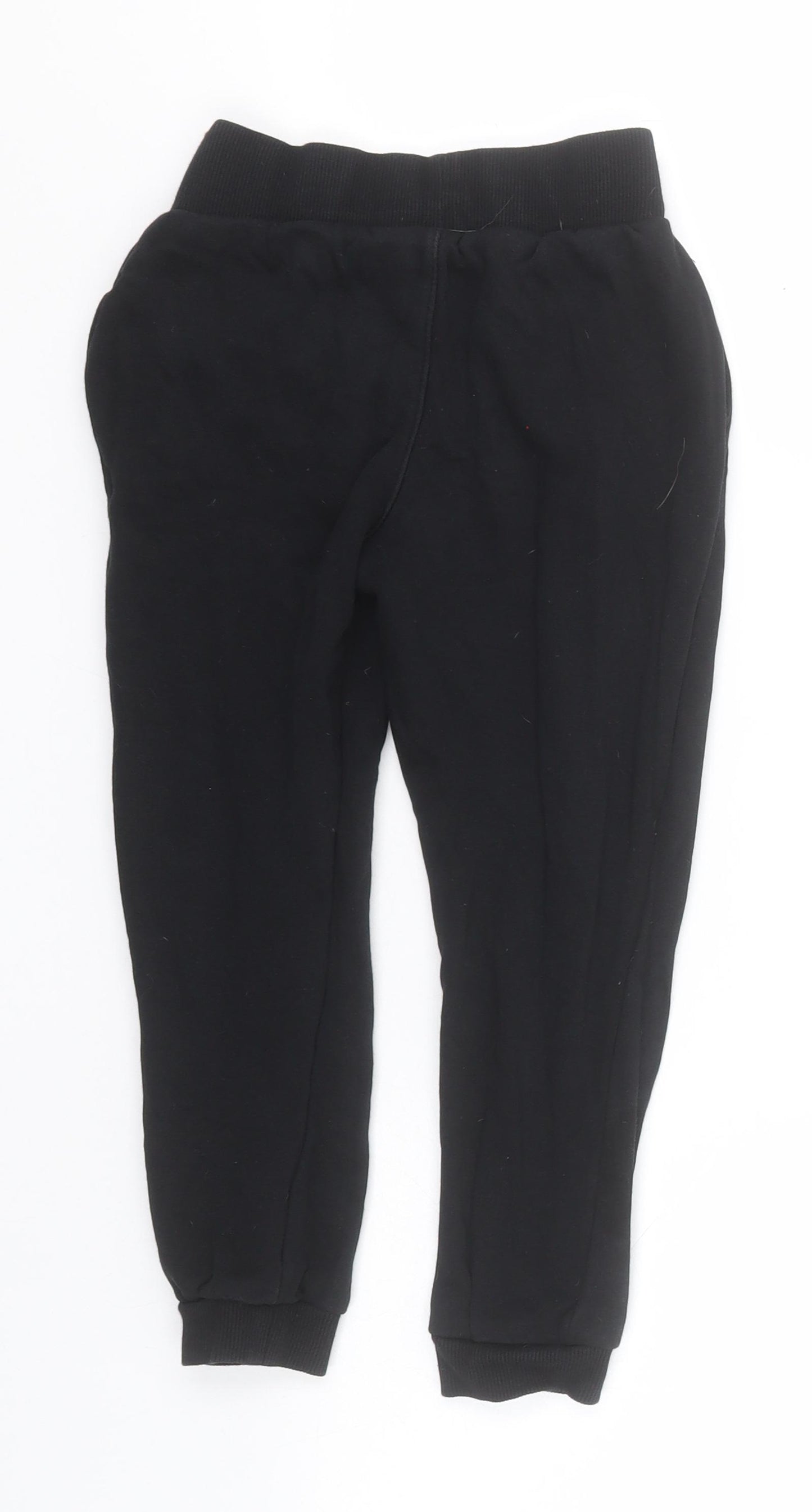 George Boys Black  Cotton Sweatpants Trousers Size 6-7 Years  Regular  - School