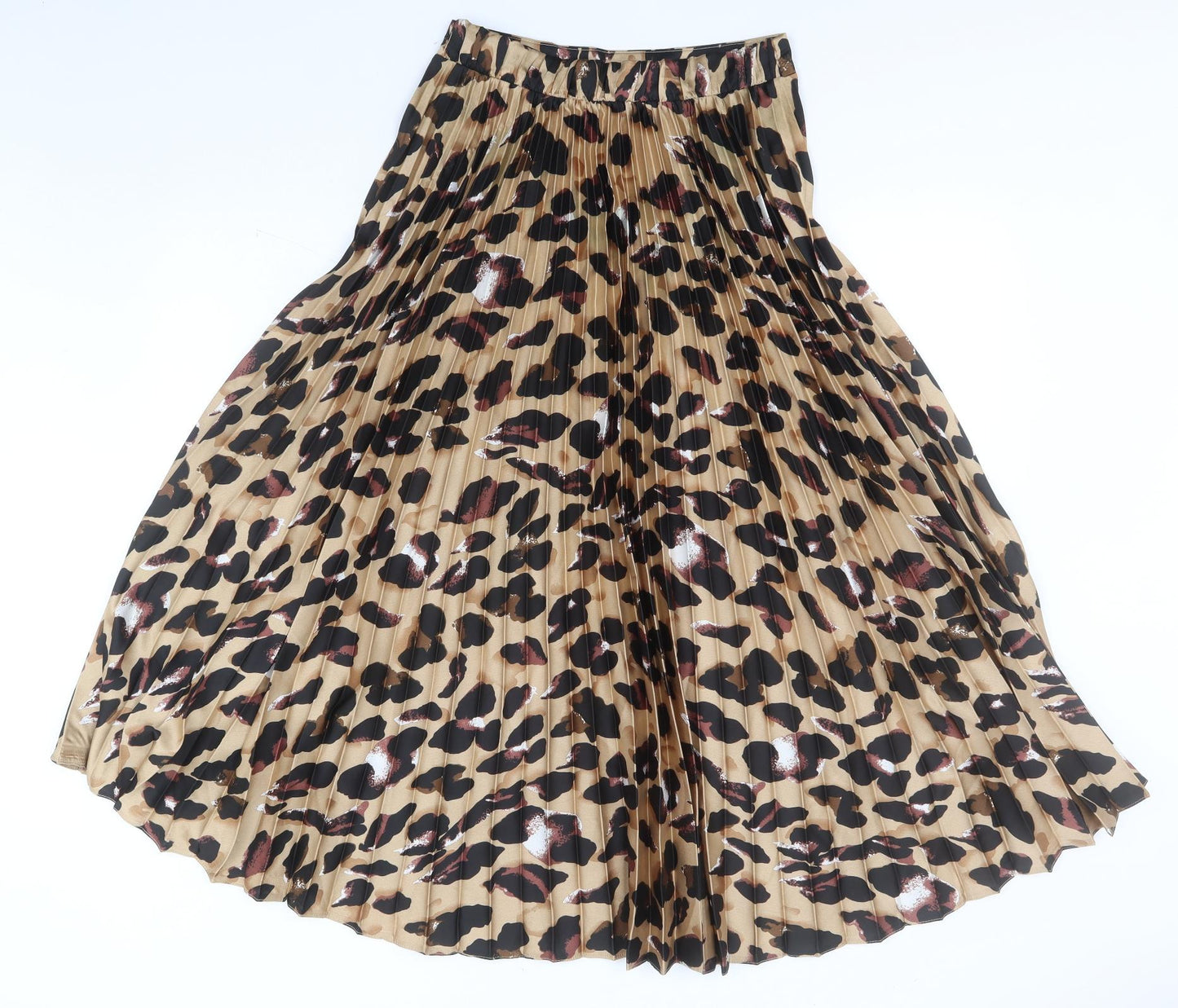 New Look Womens Brown Floral Polyester A-Line Skirt Size 10