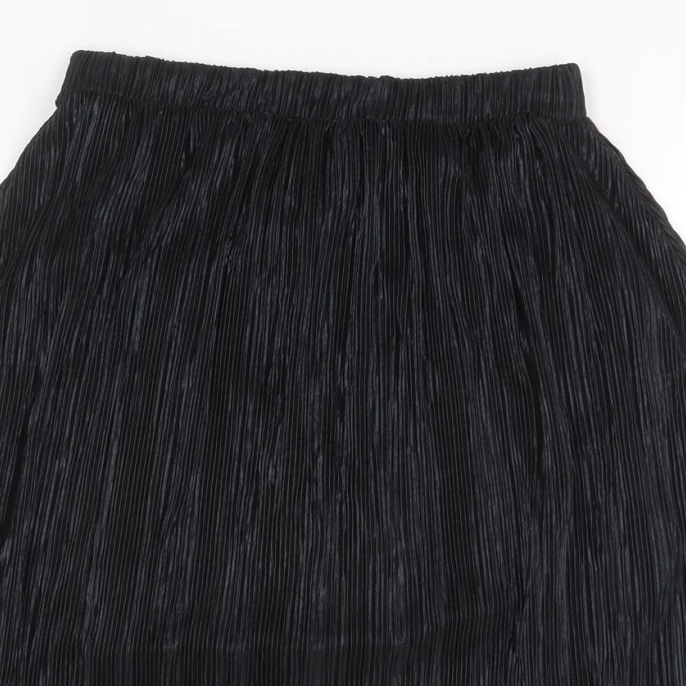 Mango Womens Black  Polyester A-Line Skirt Size S